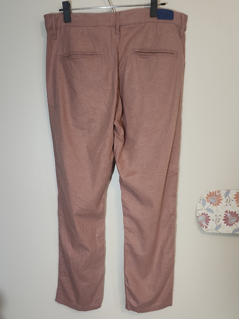 Mugsy Men's Casual Chinos in Dusty Rose - Slim Straight Fit/Size 34X30 - Picture 6 of 7